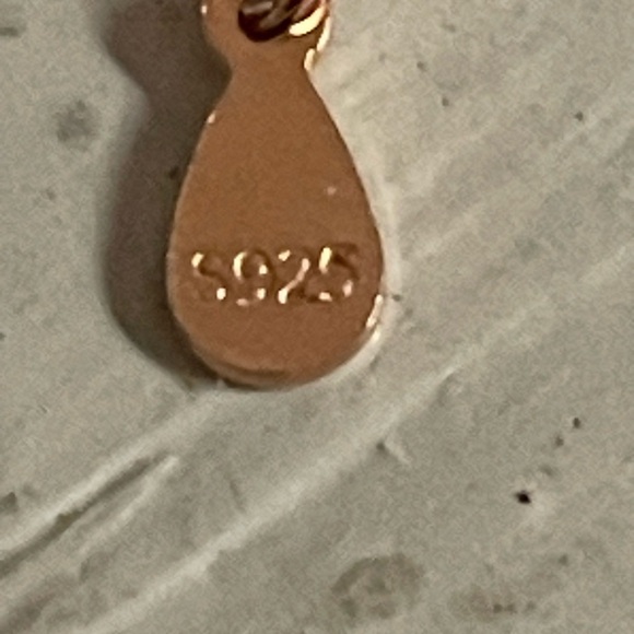 18” 14k rose gold over sterling silver necklace w/white pearl & mermaid pendant - Picture 8 of 14